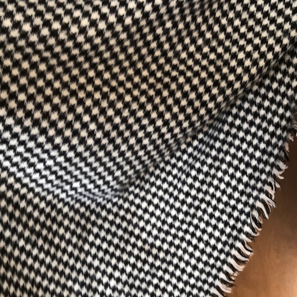 Houndstooth scarf retro cozy black white - Picture 4 of 6